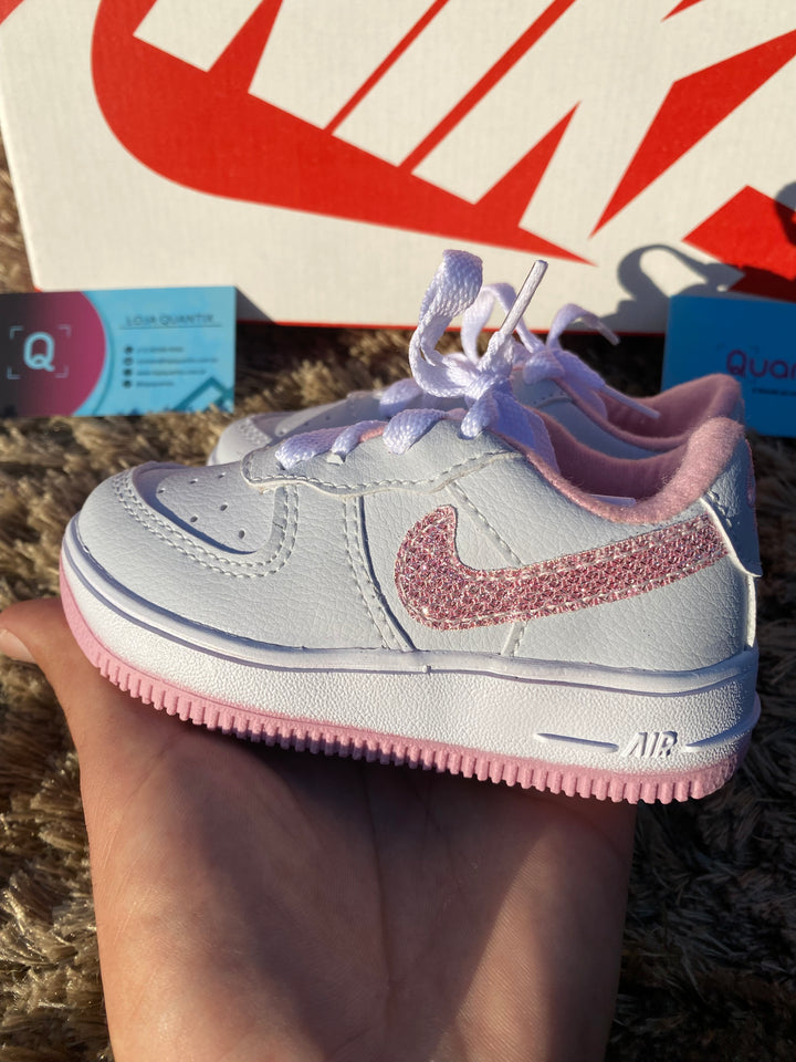 Air Force Branco e Rosa - Infantil