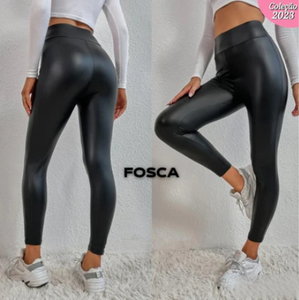 Calça de Couro Aveludada