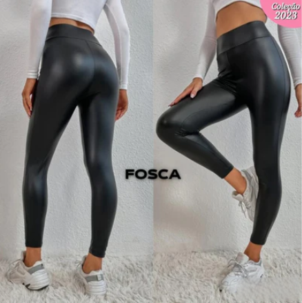 Calça de Couro Aveludada